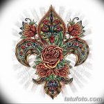 эскиз тату геральдическая лилия 12.11.2018 №048 - sketch tattoo heraldic lily - tatufoto.com