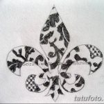 эскиз тату геральдическая лилия 12.11.2018 №049 - sketch tattoo heraldic lily - tatufoto.com