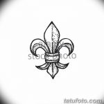 эскиз тату геральдическая лилия 12.11.2018 №054 - sketch tattoo heraldic lily - tatufoto.com