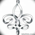 эскиз тату геральдическая лилия 12.11.2018 №058 - sketch tattoo heraldic lily - tatufoto.com