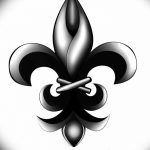 эскиз тату геральдическая лилия 12.11.2018 №065 - sketch tattoo heraldic lily - tatufoto.com