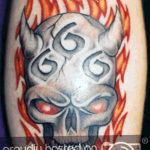фото тату Число дьявола 666 16.12.2018 №019 - tattoo number devil 666 - tatufoto.com