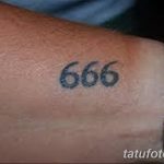 фото тату Число дьявола 666 16.12.2018 №030 - tattoo number devil 666 - tatufoto.com