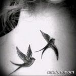 фото тату ласточка для девушки 24.12.2018 №001 - tattoo swallow for a girl - tatufoto.com