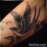 фото тату ласточка для девушки 24.12.2018 №003 - tattoo swallow for a girl - tatufoto.com