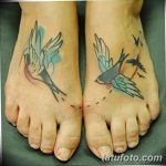 фото тату ласточка для девушки 24.12.2018 №017 - tattoo swallow for a girl - tatufoto.com