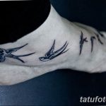 фото тату ласточка для девушки 24.12.2018 №023 - tattoo swallow for a girl - tatufoto.com
