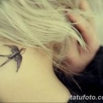 фото тату ласточка для девушки 24.12.2018 №039 - tattoo swallow for a girl - tatufoto.com