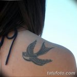 фото тату ласточка для девушки 24.12.2018 №057 - tattoo swallow for a girl - tatufoto.com