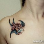 фото тату ласточка для девушки 24.12.2018 №095 - tattoo swallow for a girl - tatufoto.com