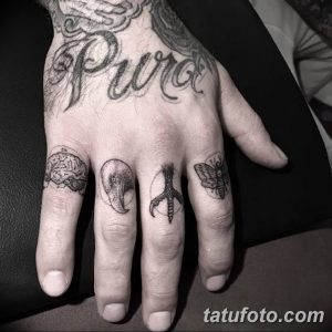фото тату на пальцах 16.12.2018 №029 - photo tattoo on fingers - tatufoto.com