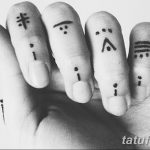 фото тату на пальцах 16.12.2018 №049 - photo tattoo on fingers - tatufoto.com