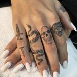 фото тату на пальцах 16.12.2018 №119 - photo tattoo on fingers - tatufoto.com