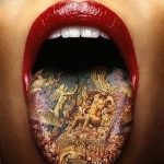 фото фото тату на языке 15.12.2018 №003 - tongue tattoo photo - tatufoto.com