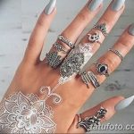 фото мехенди кольца на пальцах 25.01.2019 №049 - photo mehendi rings - tatufoto.com