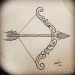 фото тату лук и стрелы 21.01.2019 №001 - photo tattoo bow and arrow - tatufoto.com