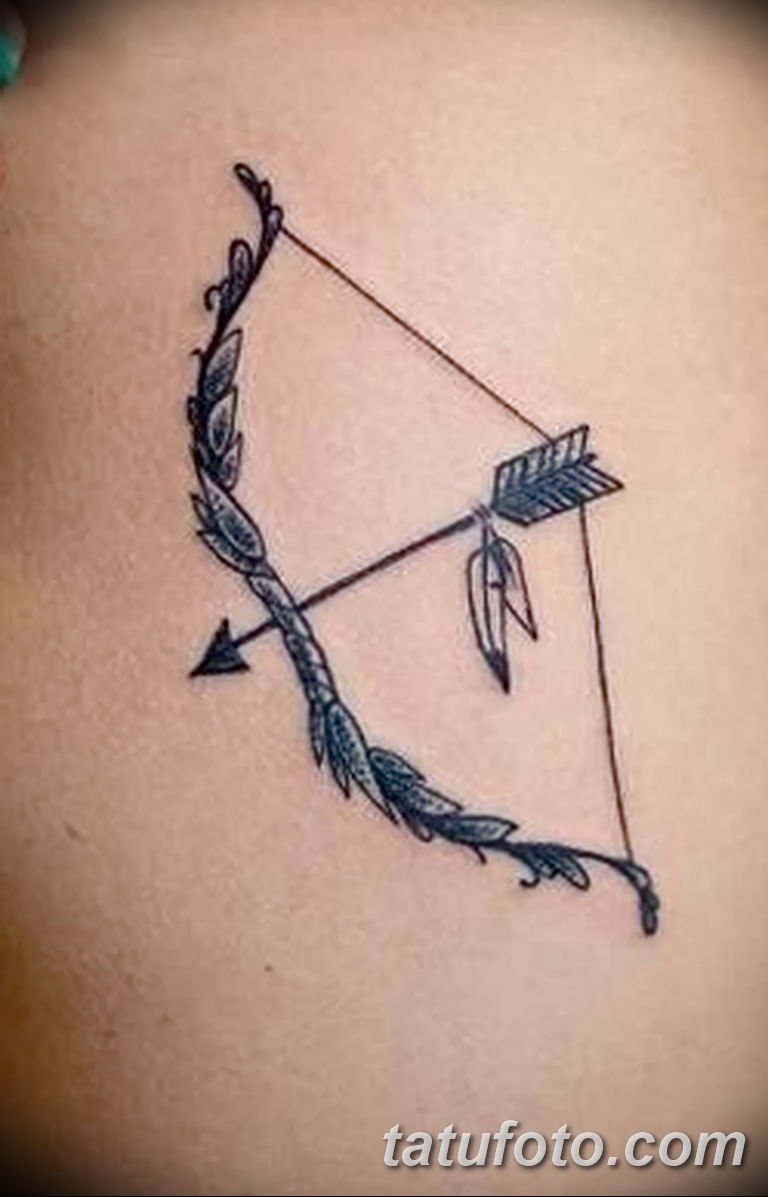 фото тату лук и стрелы 21.01.2019 №002 - photo tattoo bow and arrow - tatufoto.com