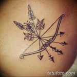 фото тату лук и стрелы 21.01.2019 №019 - photo tattoo bow and arrow - tatufoto.com