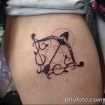 фото тату лук и стрелы 21.01.2019 №022 - photo tattoo bow and arrow - tatufoto.com