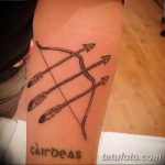 фото тату лук и стрелы 21.01.2019 №036 - photo tattoo bow and arrow - tatufoto.com