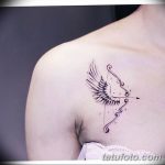 фото тату лук и стрелы 21.01.2019 №037 - photo tattoo bow and arrow - tatufoto.com