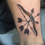 фото тату лук и стрелы 21.01.2019 №041 - photo tattoo bow and arrow - tatufoto.com