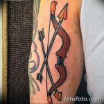 фото тату лук и стрелы 21.01.2019 №048 - photo tattoo bow and arrow - tatufoto.com