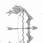 фото тату лук и стрелы 21.01.2019 №076 - photo tattoo bow and arrow - tatufoto.com