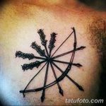 фото тату лук и стрелы 21.01.2019 №080 - photo tattoo bow and arrow - tatufoto.com