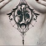 фото тату под женской грудью 26.01.2019 №008 - tattoo under the breasts - tatufoto.com