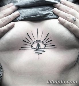 фото тату под женской грудью 26.01.2019 №018 - tattoo under the breasts - tatufoto.com
