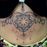 фото тату под женской грудью 26.01.2019 №057 - tattoo under the breasts - tatufoto.com