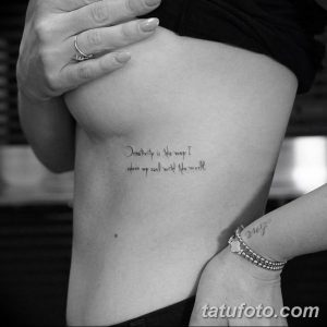 фото тату под женской грудью 26.01.2019 №073 - tattoo under the breasts - tatufoto.com
