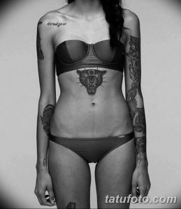 фото тату под женской грудью 26.01.2019 №099 - tattoo under the breasts - tatufoto.com