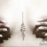 фото тату под женской грудью 26.01.2019 №105 - tattoo under the breasts - tatufoto.com
