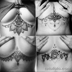 фото тату под женской грудью 26.01.2019 №111 - tattoo under the breasts - tatufoto.com