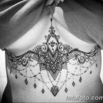 фото тату под женской грудью 26.01.2019 №113 - tattoo under the breasts - tatufoto.com