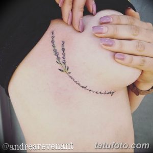 фото тату под женской грудью 26.01.2019 №118 - tattoo under the breasts - tatufoto.com