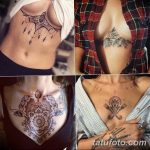 фото тату под женской грудью 26.01.2019 №120 - tattoo under the breasts - tatufoto.com