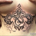 фото тату под женской грудью 26.01.2019 №124 - tattoo under the breasts - tatufoto.com