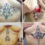 фото тату под женской грудью 26.01.2019 №133 - tattoo under the breasts - tatufoto.com