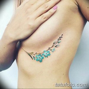 фото тату под женской грудью 26.01.2019 №137 - tattoo under the breasts - tatufoto.com