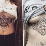 фото тату под женской грудью 26.01.2019 №148 - tattoo under the breasts - tatufoto.com