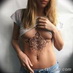 фото тату под женской грудью 26.01.2019 №151 - tattoo under the breasts - tatufoto.com