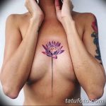 фото тату под женской грудью 26.01.2019 №158 - tattoo under the breasts - tatufoto.com