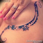 фото тату под женской грудью 26.01.2019 №160 - tattoo under the breasts - tatufoto.com