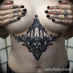 фото тату под женской грудью 26.01.2019 №169 - tattoo under the breasts - tatufoto.com