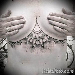 фото тату под женской грудью 26.01.2019 №197 - tattoo under the breasts - tatufoto.com