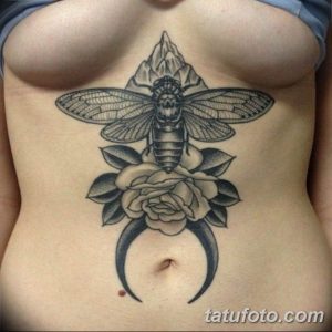 фото тату под женской грудью 26.01.2019 №220 - tattoo under the breasts - tatufoto.com