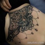 фото тату под женской грудью 26.01.2019 №228 - tattoo under the breasts - tatufoto.com